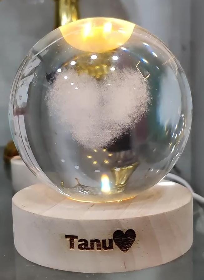 moon boll lamp with engraved name|best couple gift